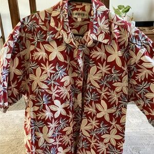 Compia Moda Floral Red Men's Shirt